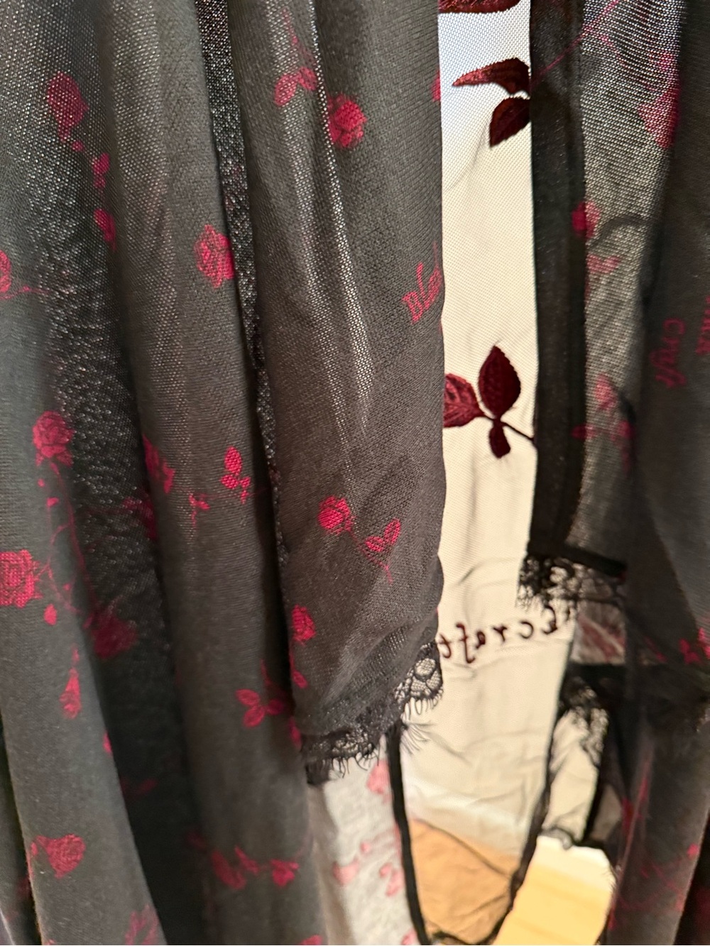 NWT Blackcraft Cult Black Sheer Cardigan Mesh Rose Embroidery Medium Gothic Emo - Picture 10 of 14
